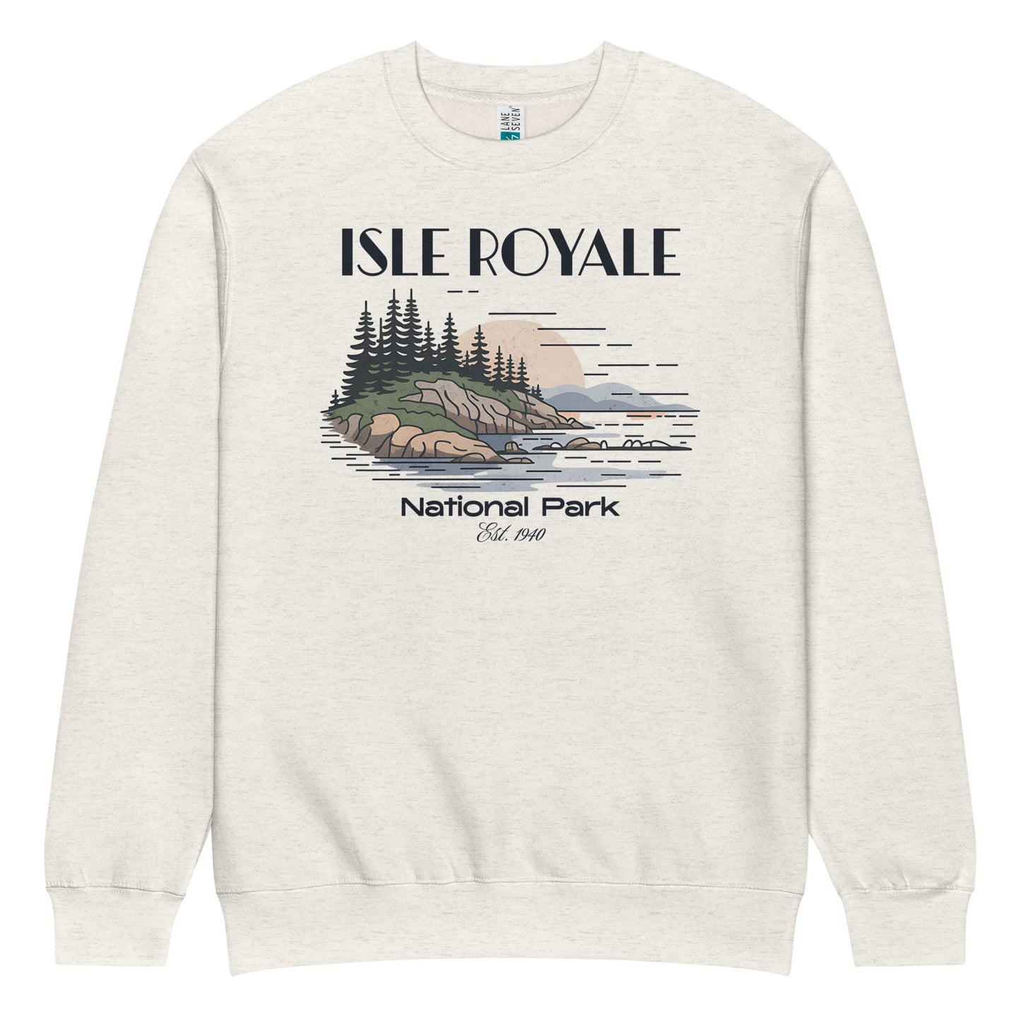 Isle Royale crewneck sweatshirt alternate apparel color or product angle