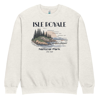 Isle Royale crewneck sweatshirt alternate apparel color or product angle