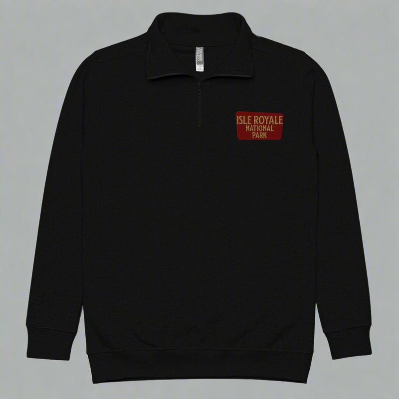 Isle Royale National Park 1/4 Zip Fleece Pullover - Parks ApparelSweater