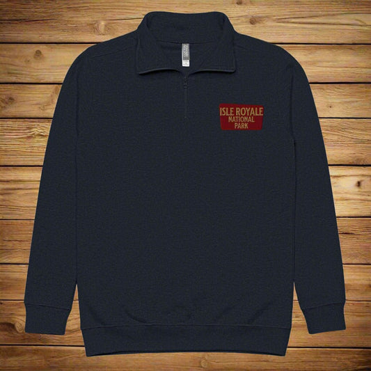 Isle Royale National Park 1/4 Zip Fleece Pullover - Parks ApparelSweater
