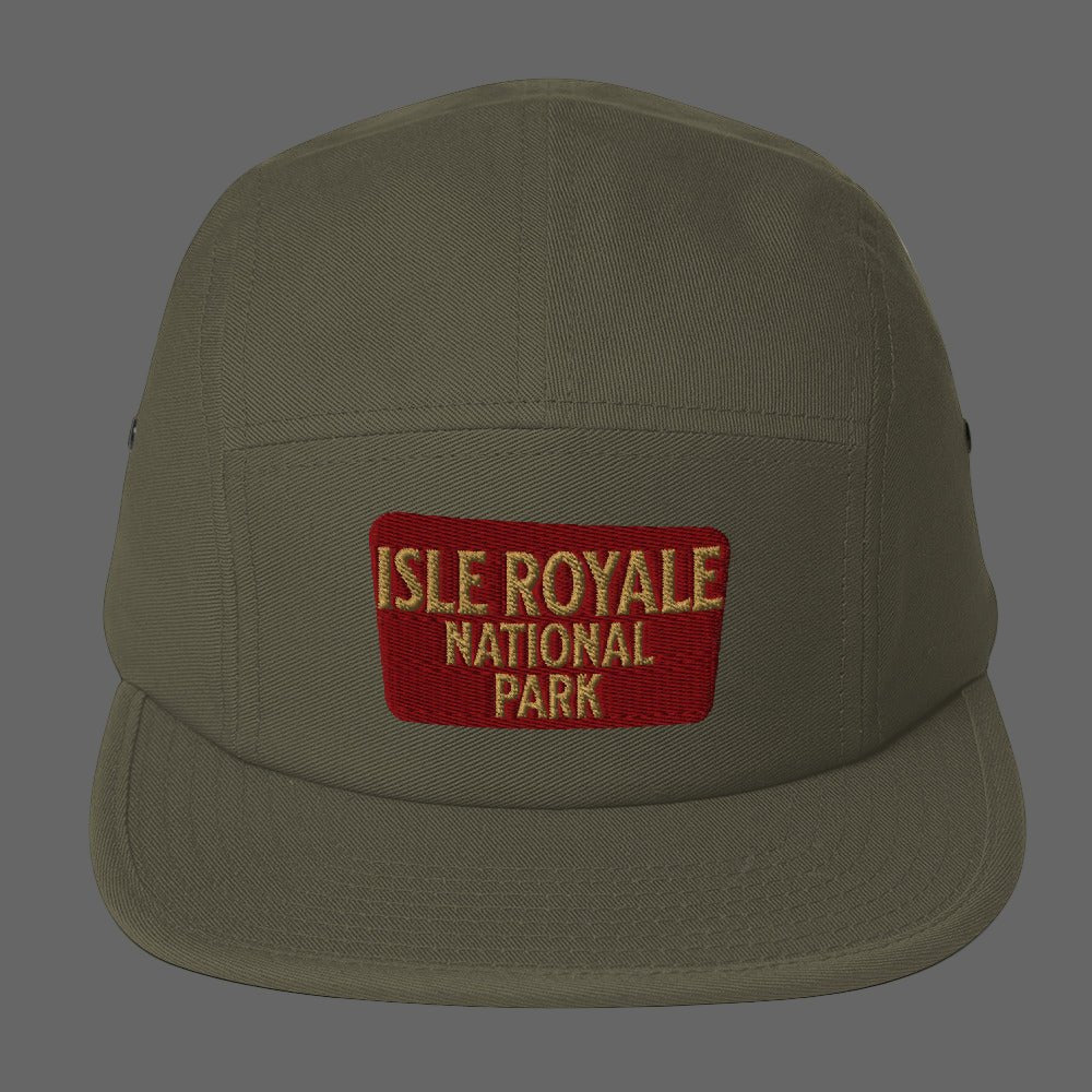 Isle Royale National Park 5-panel hat shown in lifestyle or modeled setting