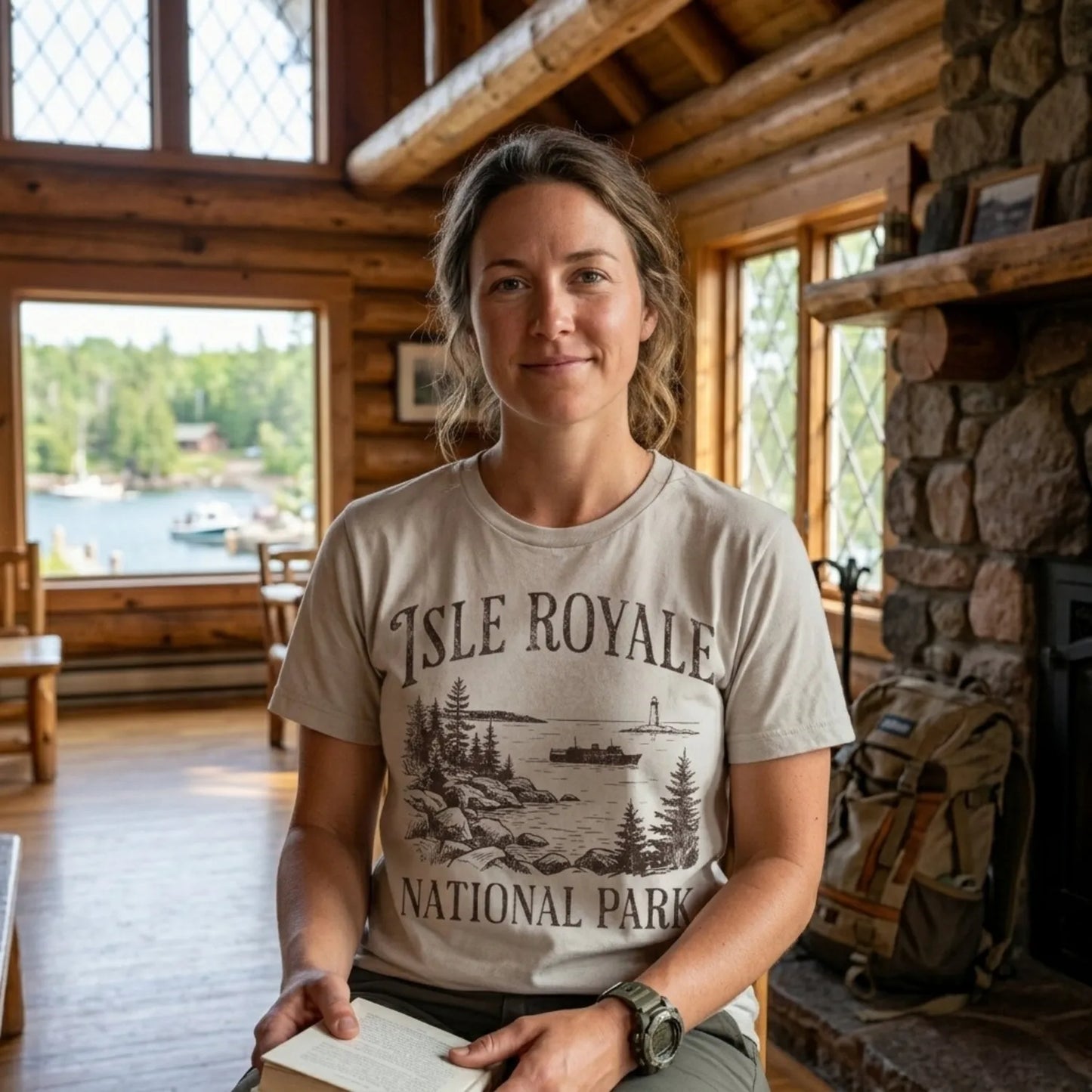 Isle Royale National Park classic graphic t-shirt alternate apparel color or product angle