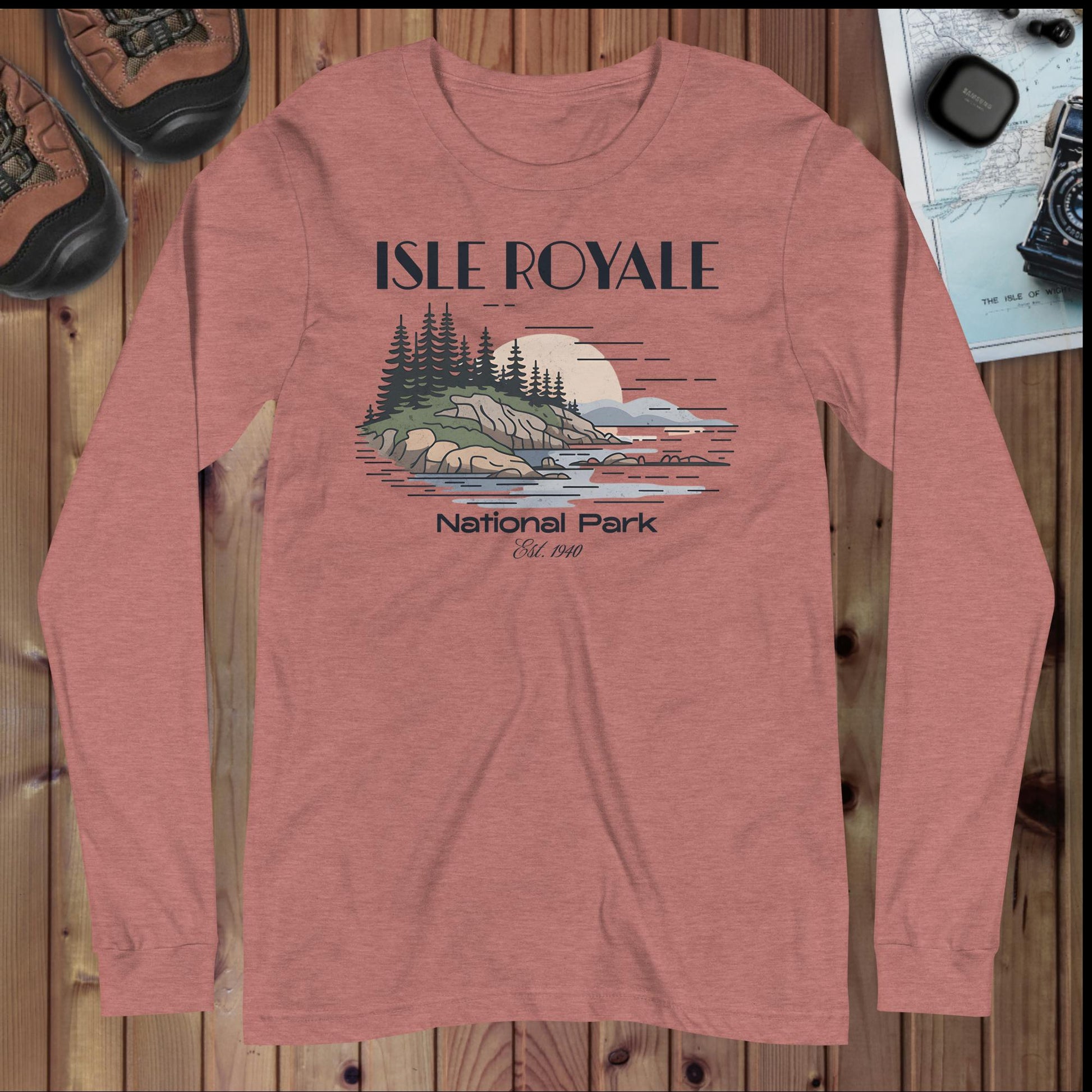 Isle Royale National Park Long Sleeve T-shirt - Parks Apparel