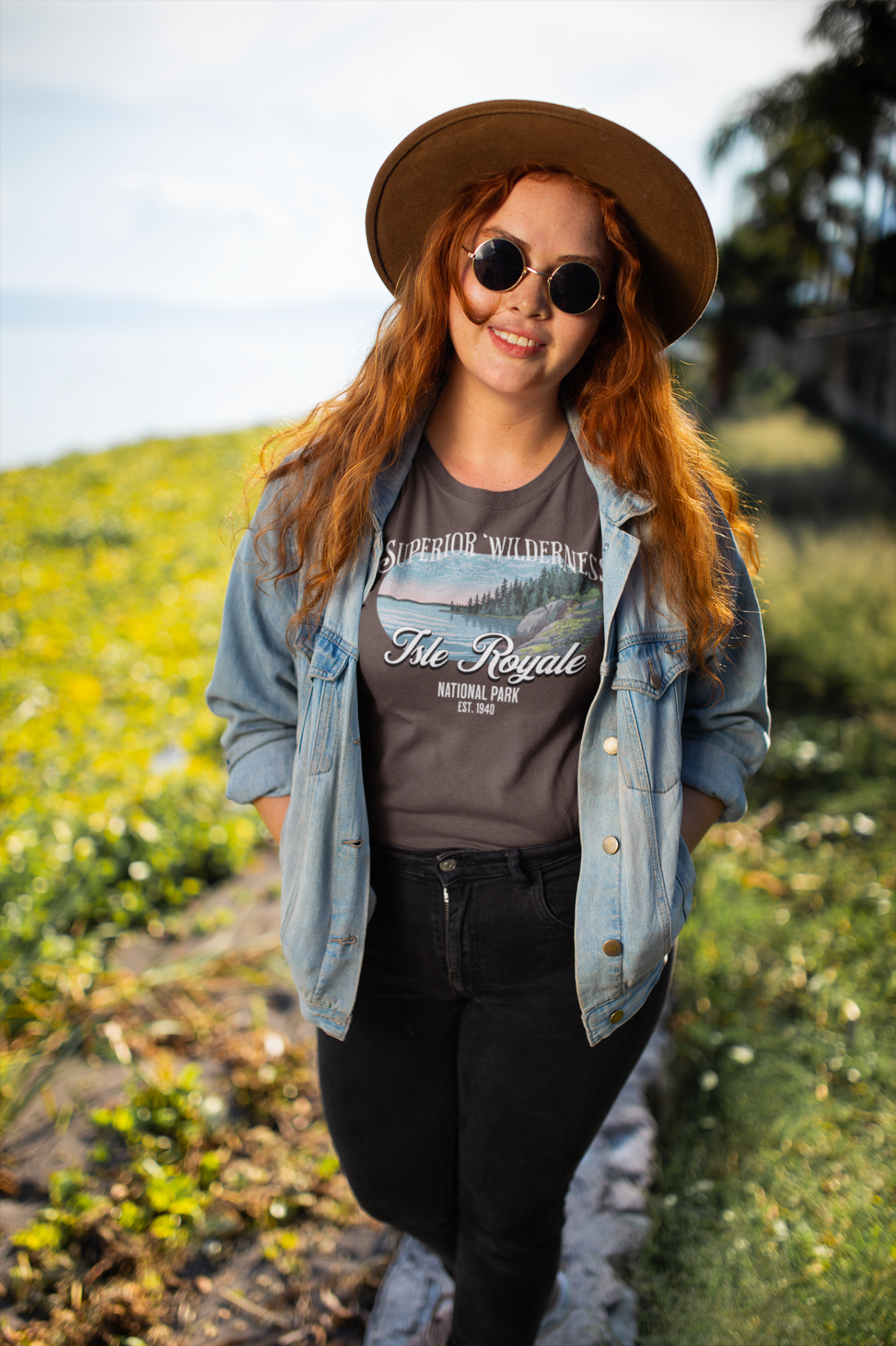 Isle Royale National Park Superior Wilderness graphic t-shirt shown from alternate product angle