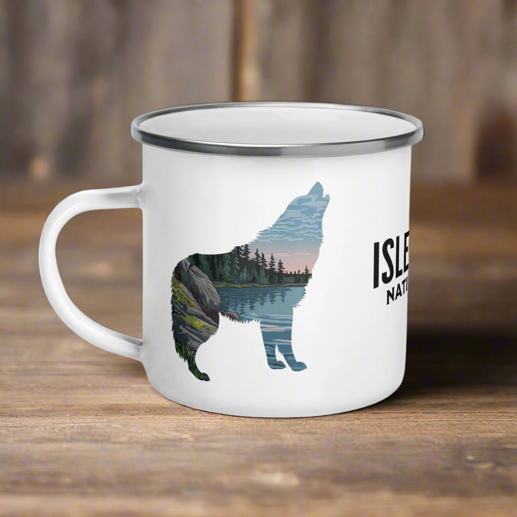 Isle Royale National Park wolf camp mug primary product view