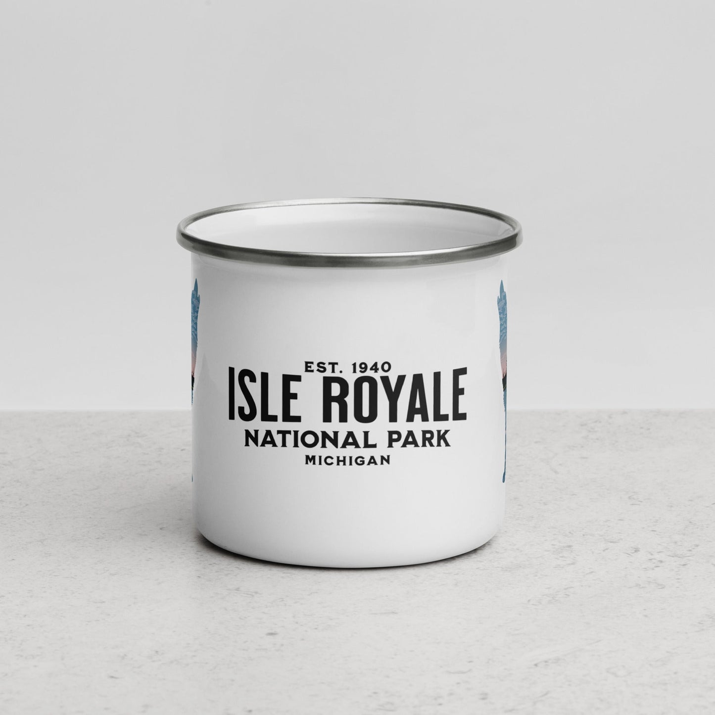 Isle Royale National Park wolf camp mug alternate product view