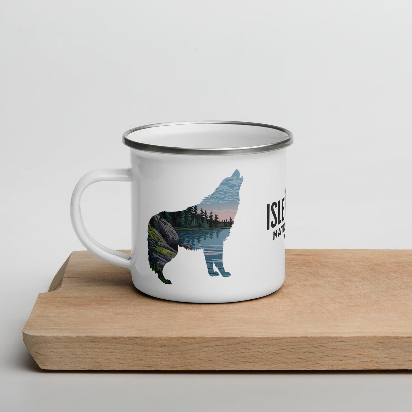 Isle Royale National Park wolf camp mug alternate product view
