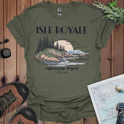 Isle Royale Superior Lines National Park graphic t-shirt primary product view