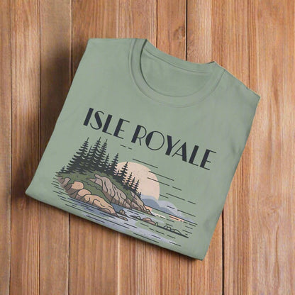 Isle Royale Superior Lines National Park graphic t-shirt alternate apparel color or angle