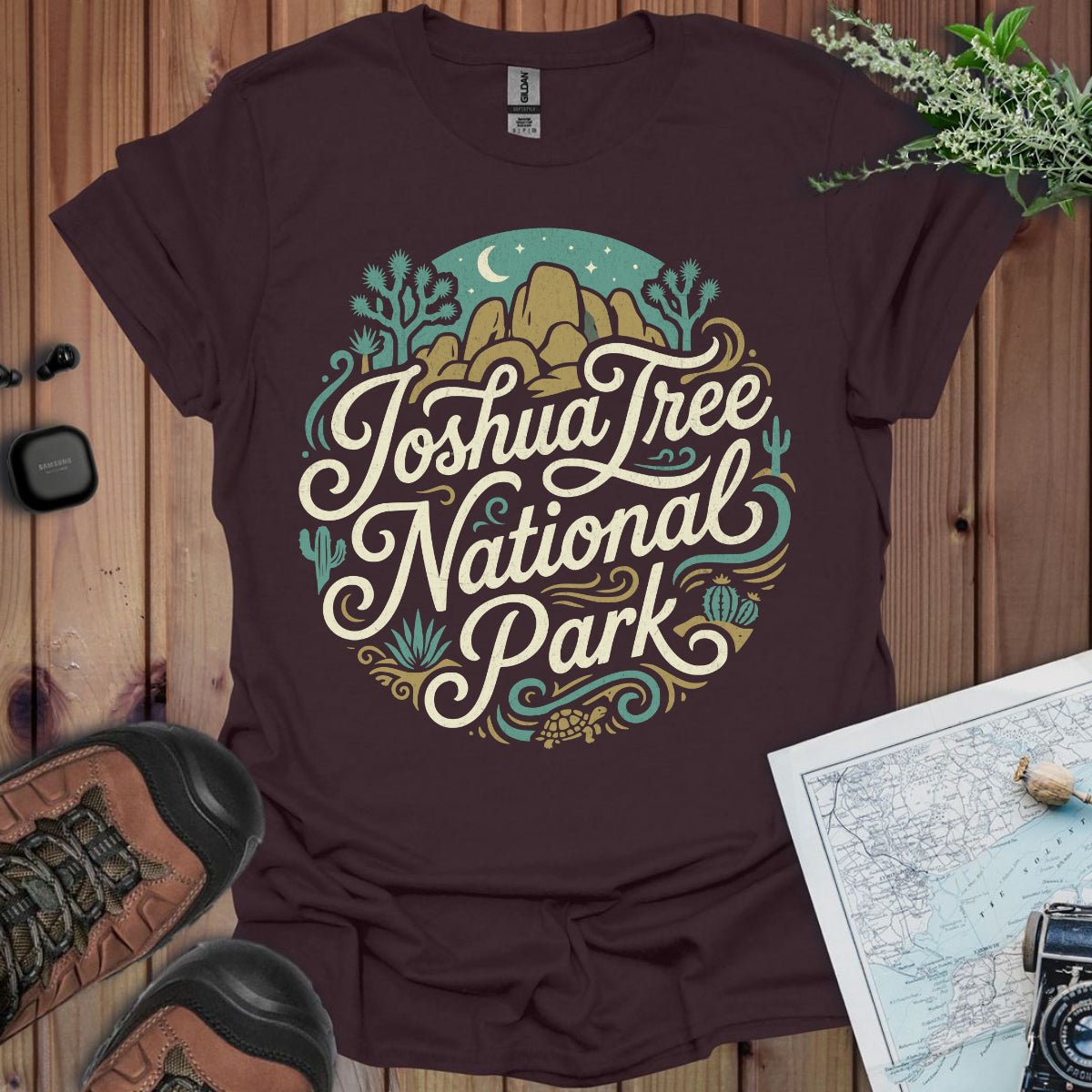 Joshua Tree National Park curved graphic t-shirt primary product view