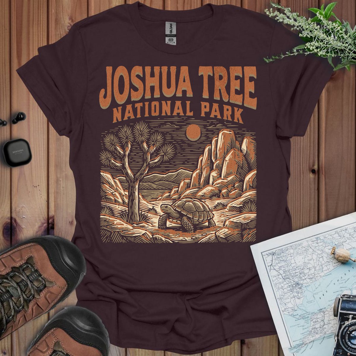 Joshua Tree National Park desert tortoise graphic t-shirt primary product view
