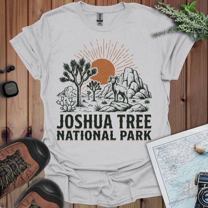 Joshua Tree National Park graphic t-shirt shown in lifestyle or modeled setting
