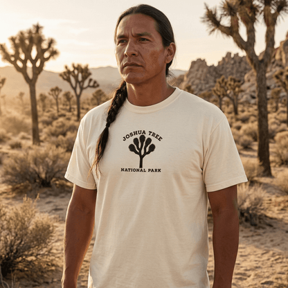 Joshua Tree National Park premium embroidered t-shirt alternate apparel color or product angle