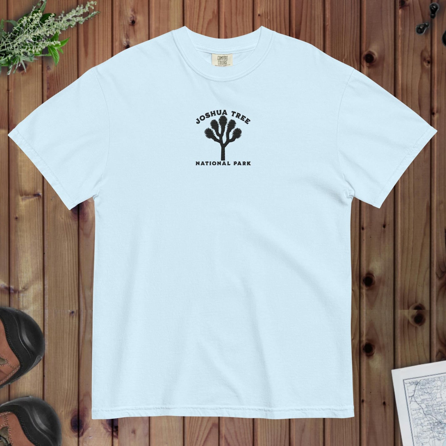 Joshua Tree National Park premium embroidered t-shirt detail or alternate product view