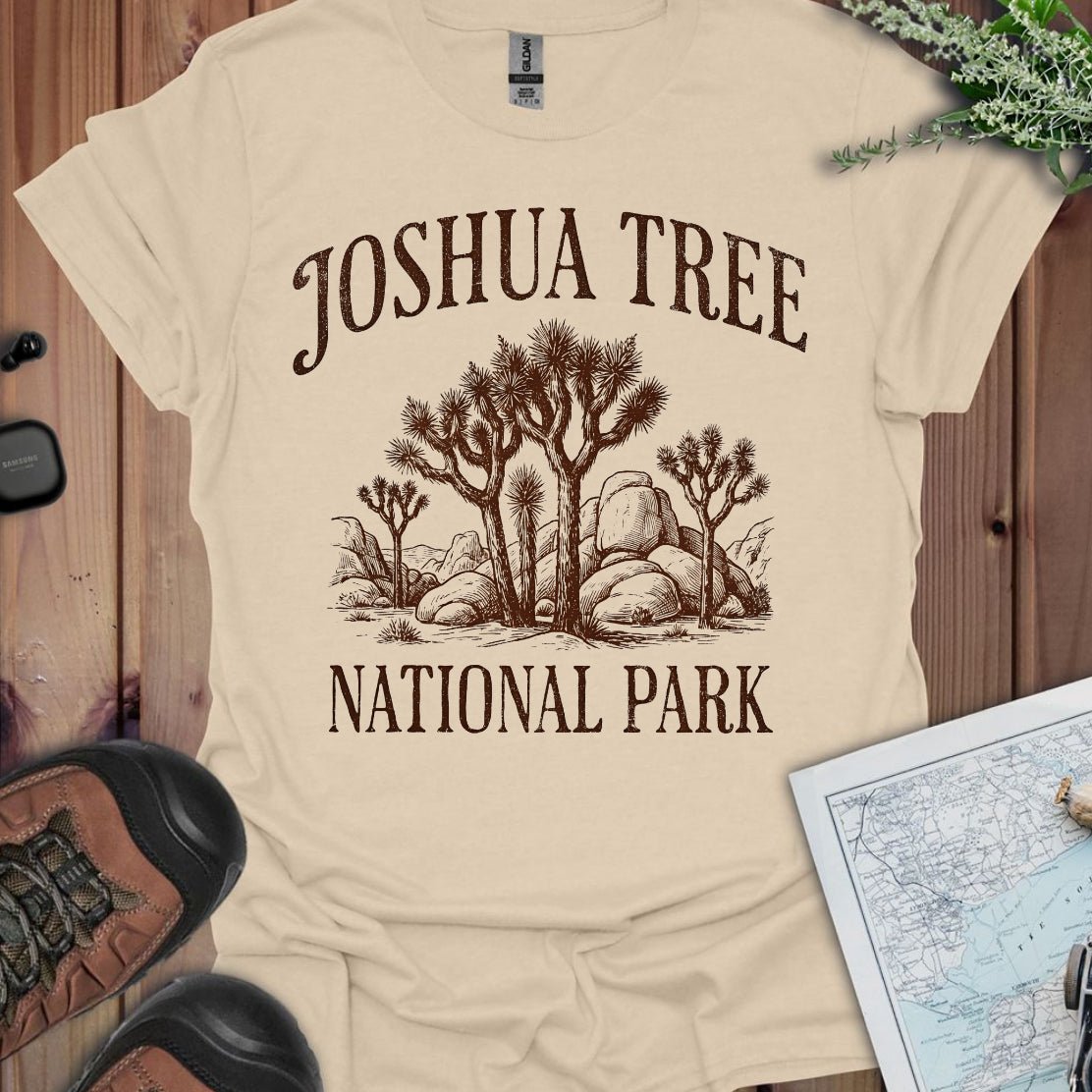Joshua Tree National Park rustic graphic t-shirt primary product view