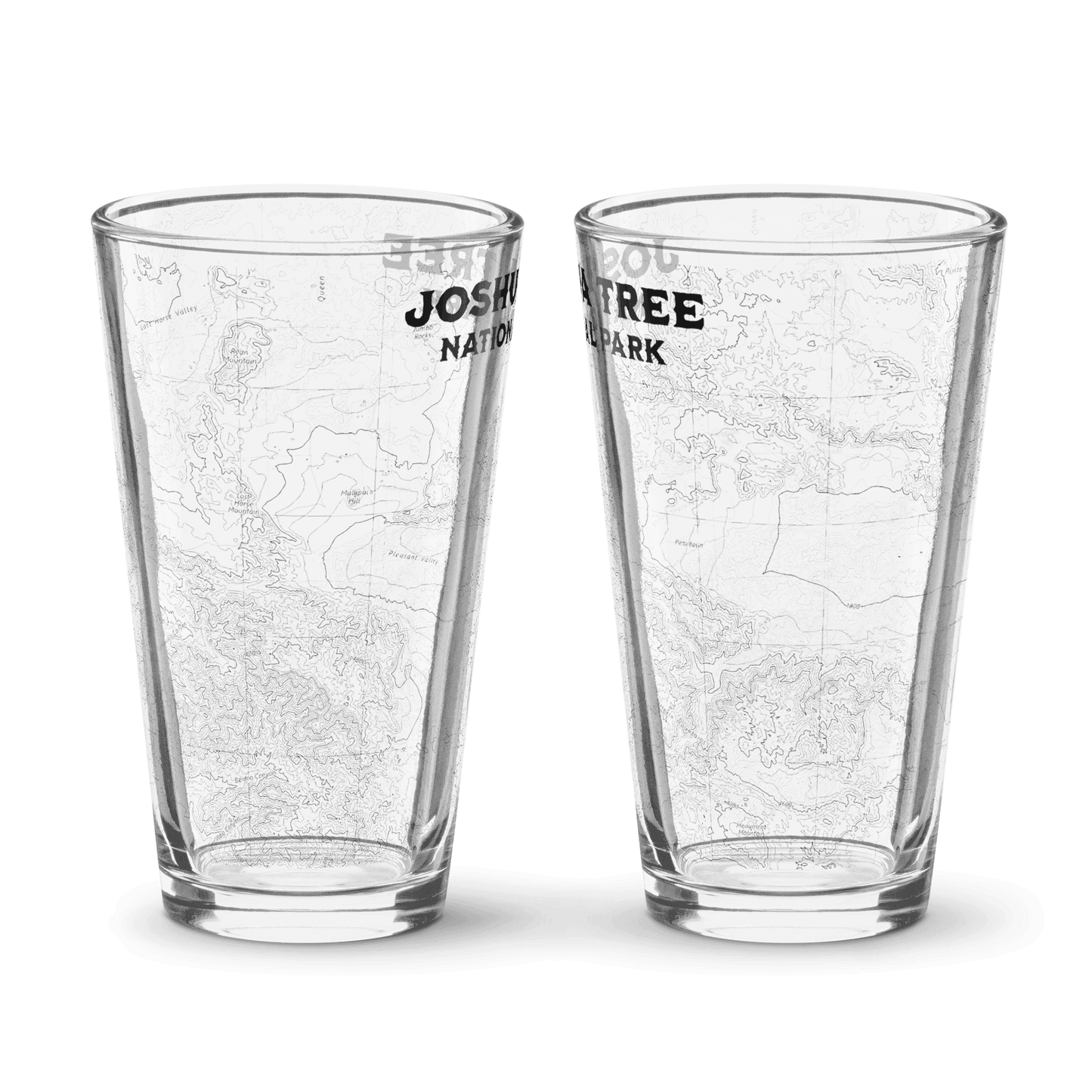 Joshua Tree National Park Topographic Pint Glass - Parks ApparelDrinkware