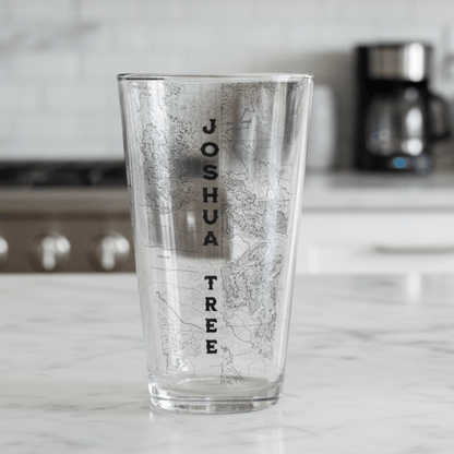 Joshua Tree National Park Topographic Pint Glass - Parks ApparelDrinkware