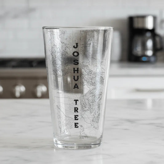 Joshua Tree National Park Topographic Pint Glass - Parks ApparelDrinkware