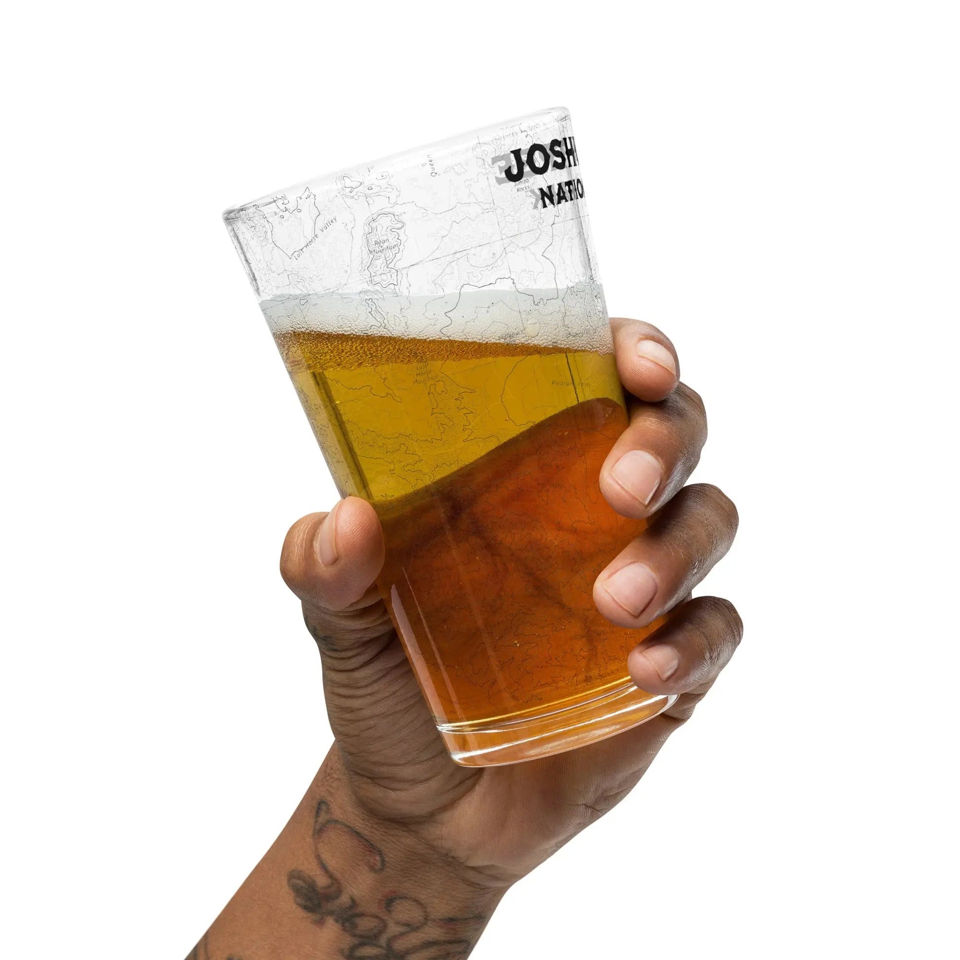 Joshua Tree National Park Topographic Pint Glass - Parks ApparelDrinkware