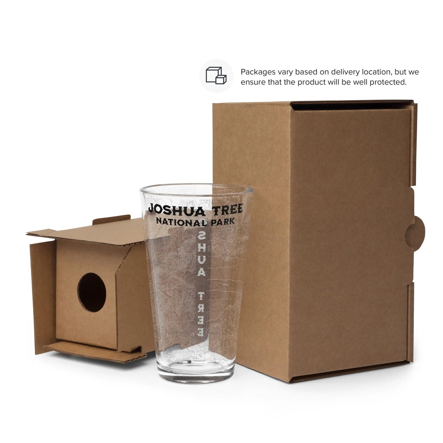 Joshua Tree National Park Topographic Pint Glass - Parks ApparelDrinkware