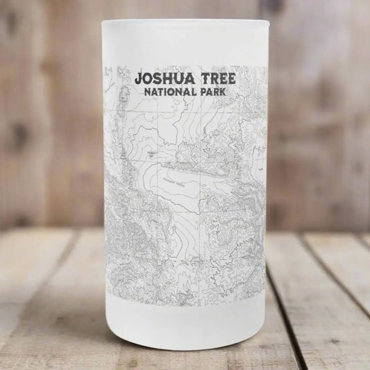 Joshua Tree National Park topographic pint mug shown as primary product image