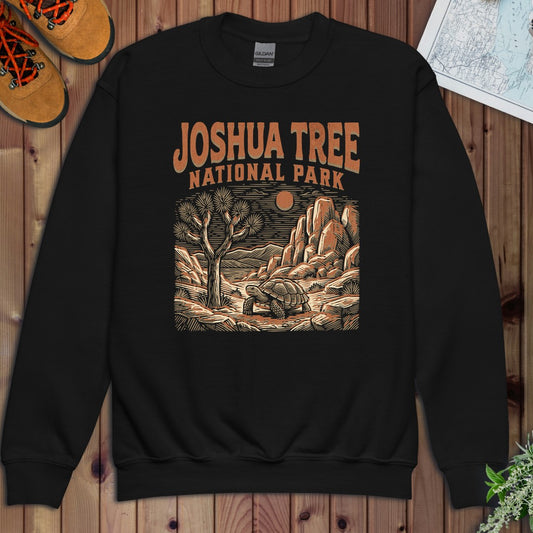 Joshua Tree National Park Desert Tortoise Youth Sweatshirt in Black