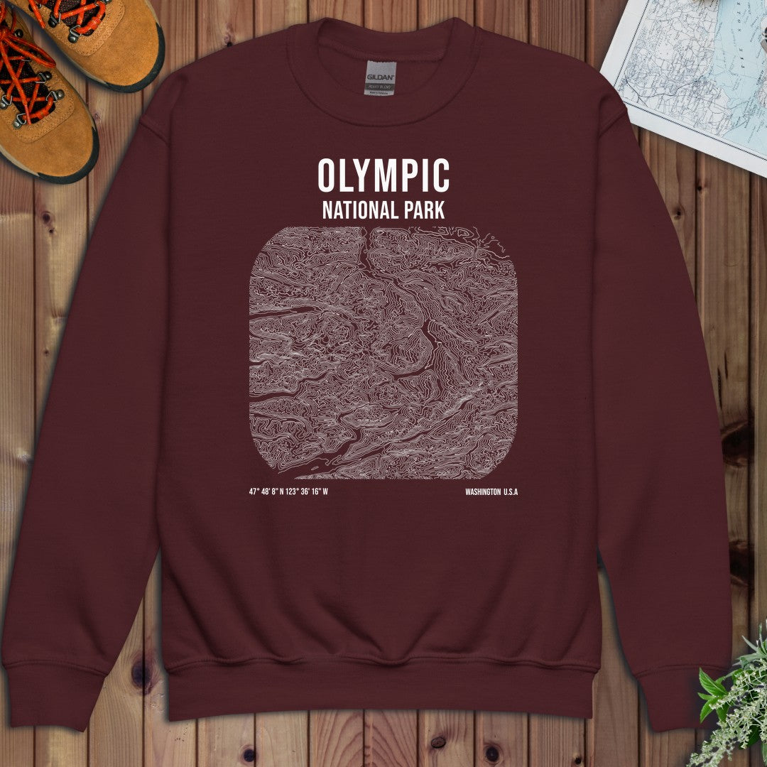 Untitled Project (Copy) - T-Shirt Design 28 Juli (Copy) (Copy) (Copy) (Copy) (Copy) (Copy) 8 (7) National Park Youth Sweatshirt in Maroon