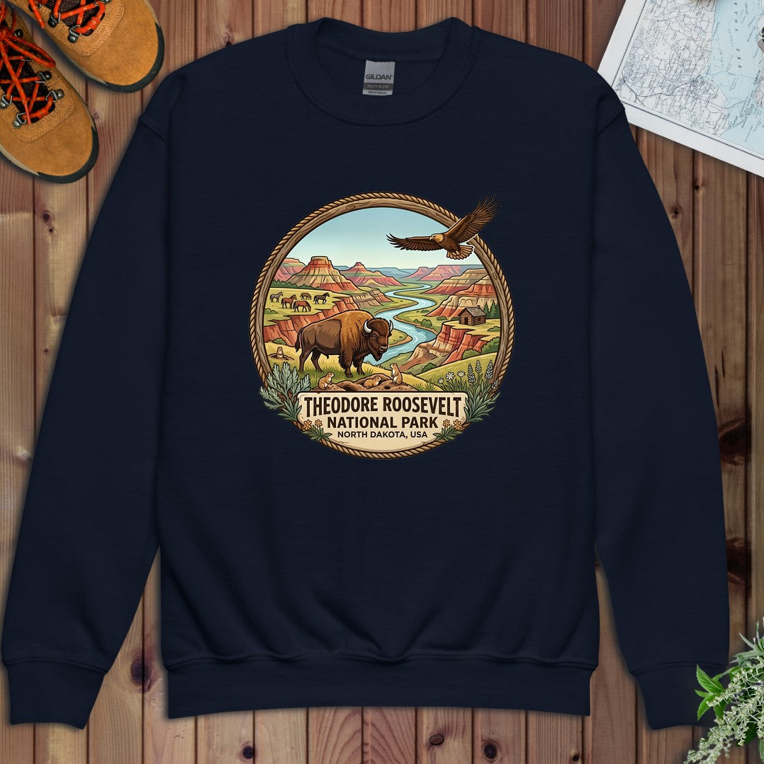 Untitled Project (3) National Park Youth Sweatshirt in Navy