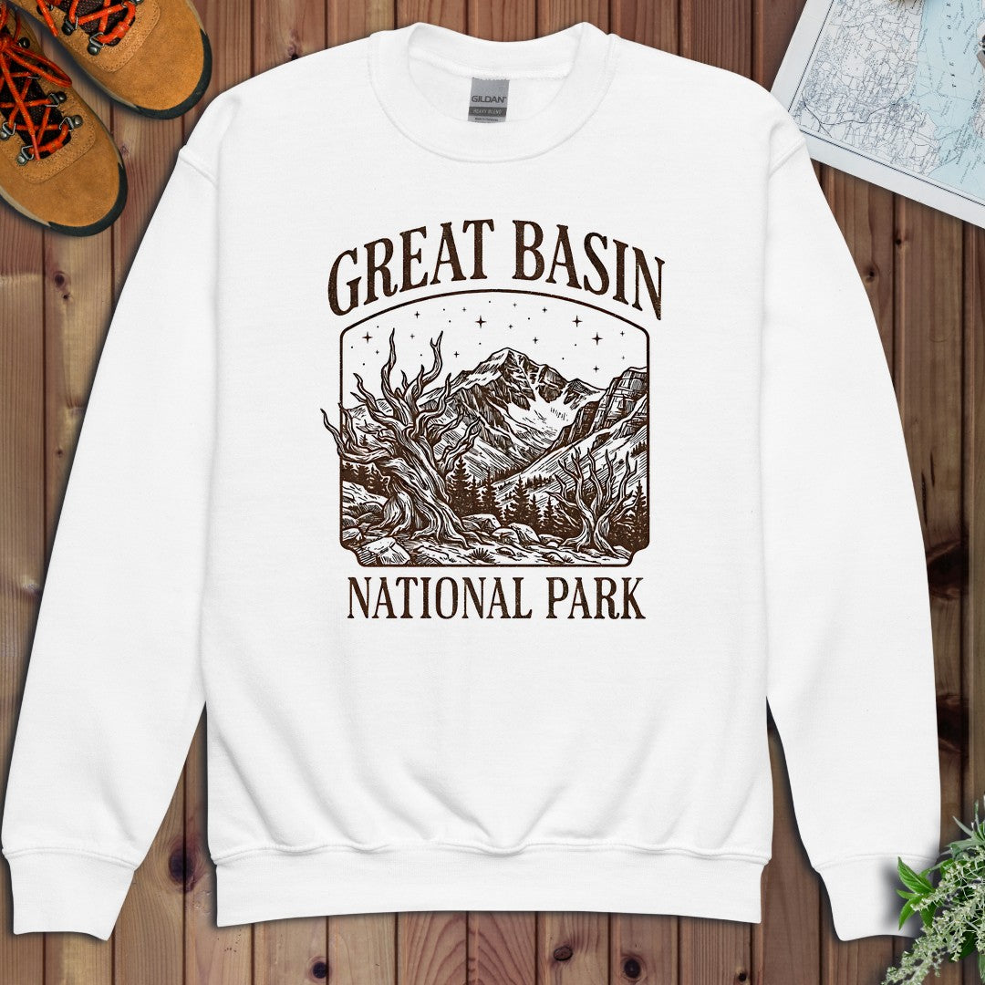 Great Basin National Park Youth Sweatshirt in White
