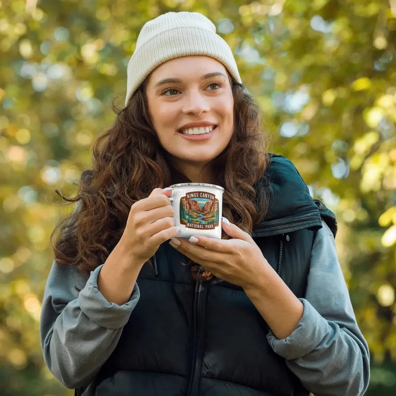 Kings Canyon National Park durable enamel camp mug showing design detail or product variation