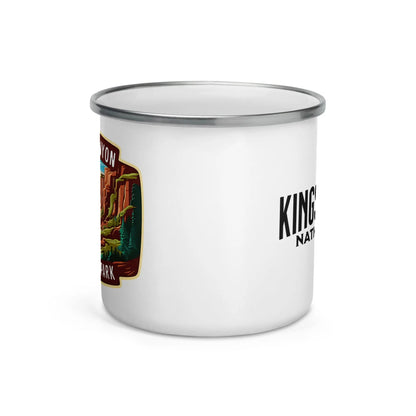 Kings Canyon National Park durable enamel camp mug shown from alternate product angle