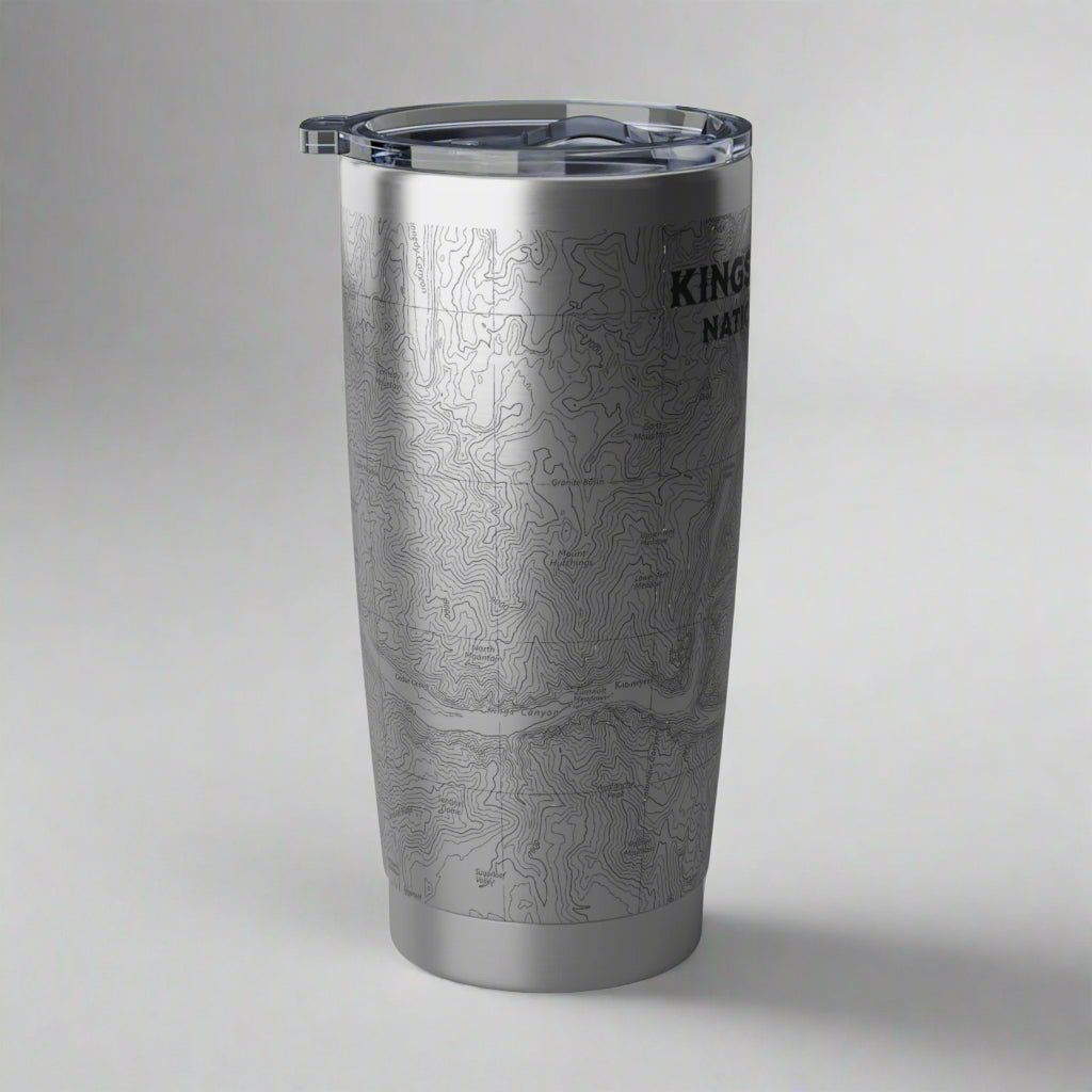 Kings Canyon National Park Topographic Insulated Tumbler 20oz California Sierra Nevada - Parks ApparelMug