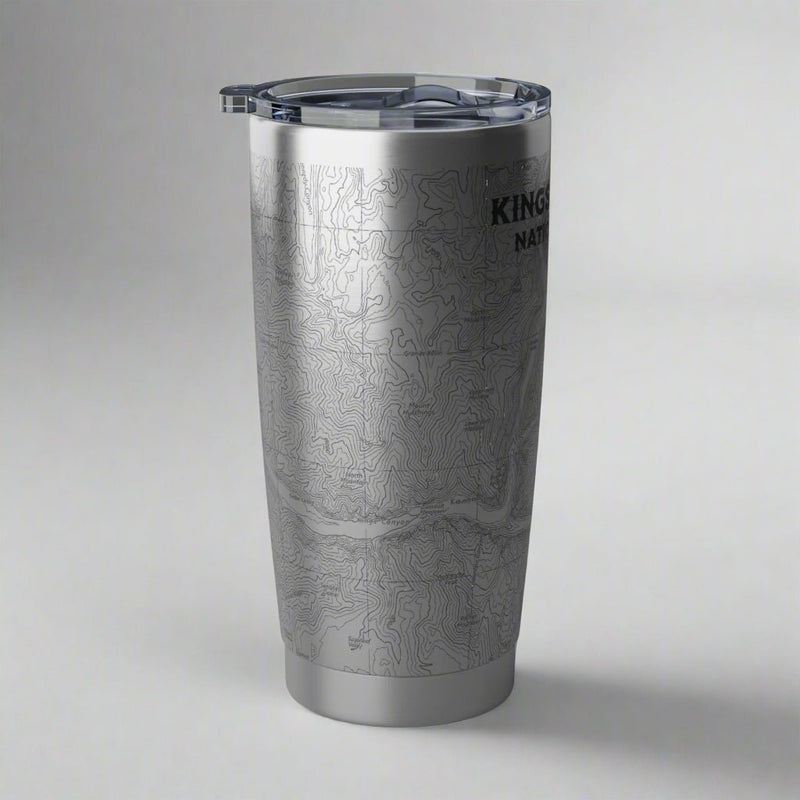 Kings Canyon National Park Topographic Insulated Tumbler 20oz California Sierra Nevada - Parks ApparelMug