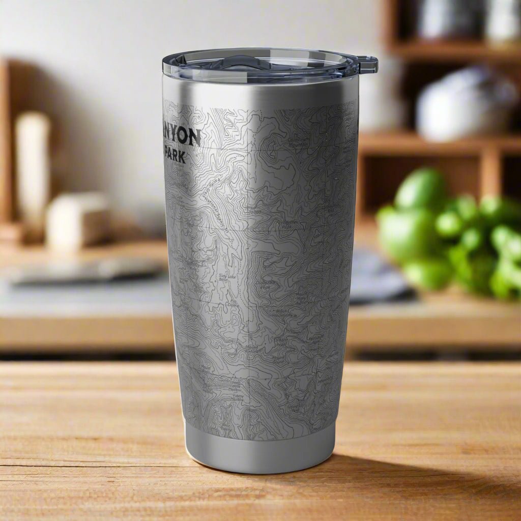 Kings Canyon National Park Topographic Insulated Tumbler 20oz California Sierra Nevada - Parks ApparelMug