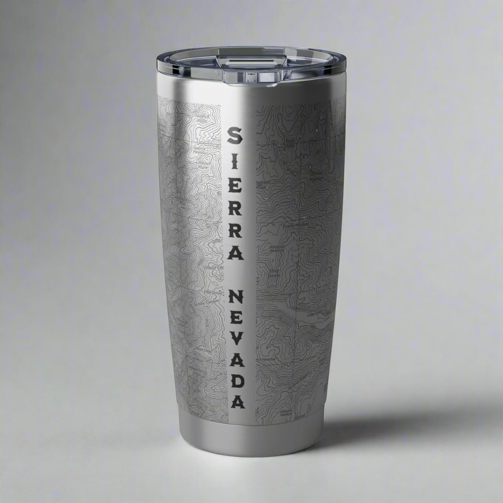 Kings Canyon National Park Topographic Insulated Tumbler 20oz California Sierra Nevada - Parks ApparelMug