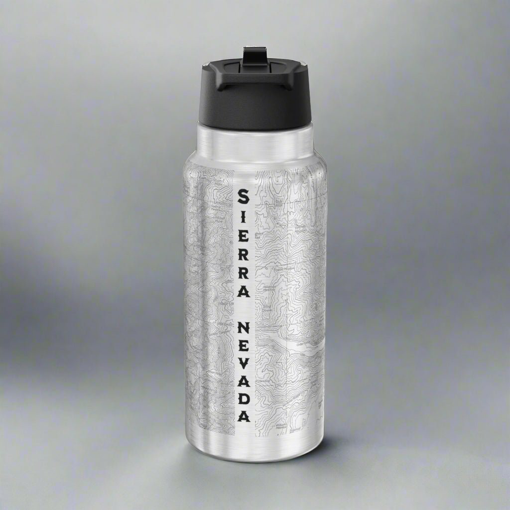 Kings Canyon National Park Topographic Water Bottle Tumbler - Parks ApparelMug