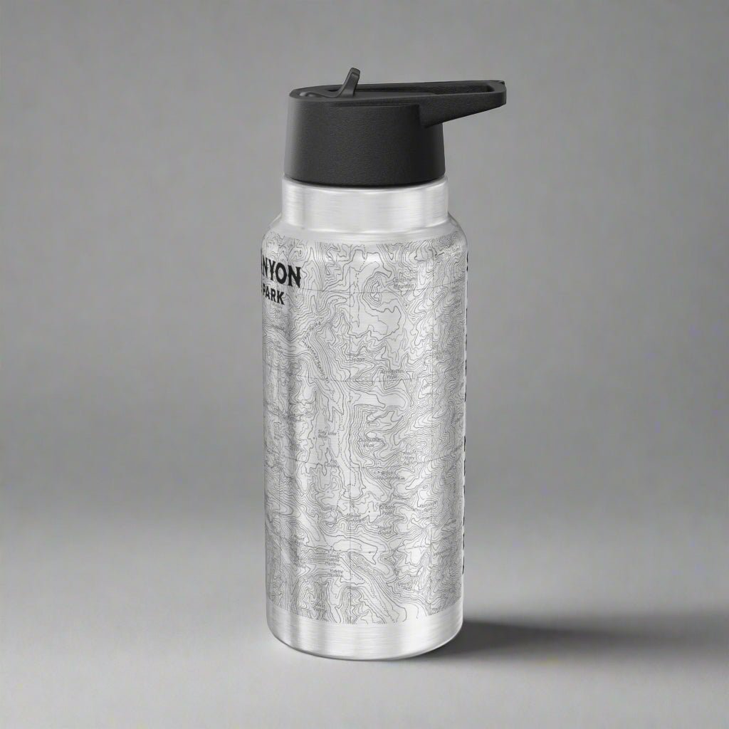 Kings Canyon National Park Topographic Water Bottle Tumbler - Parks ApparelMug