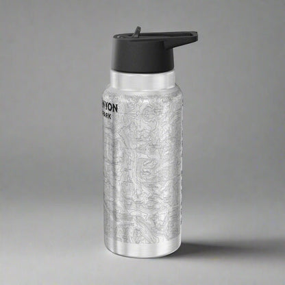 Kings Canyon National Park Topographic Water Bottle Tumbler - Parks ApparelMug