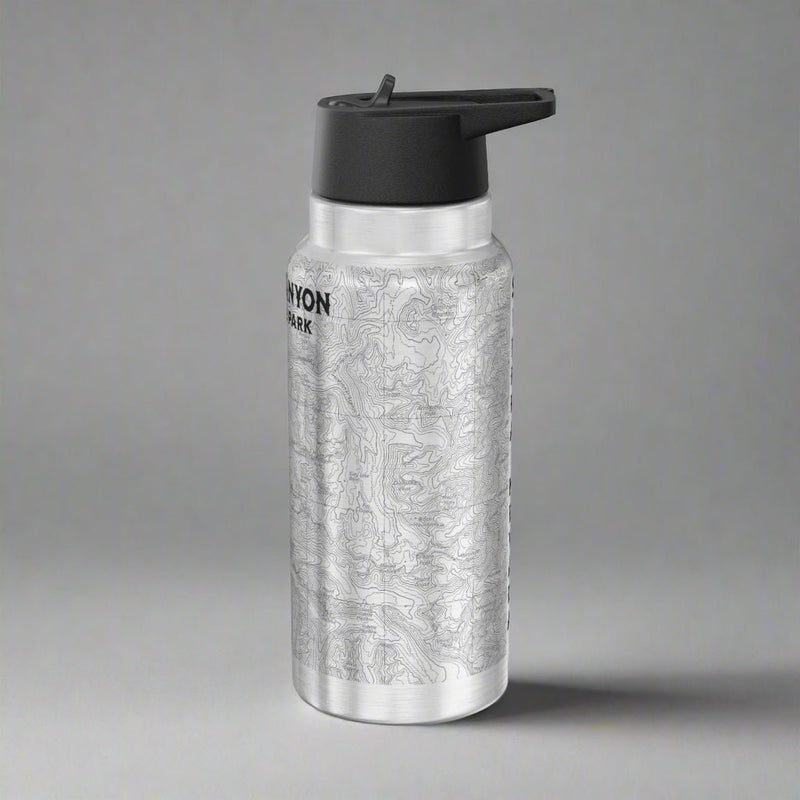 Kings Canyon National Park Topographic Water Bottle Tumbler - Parks ApparelMug