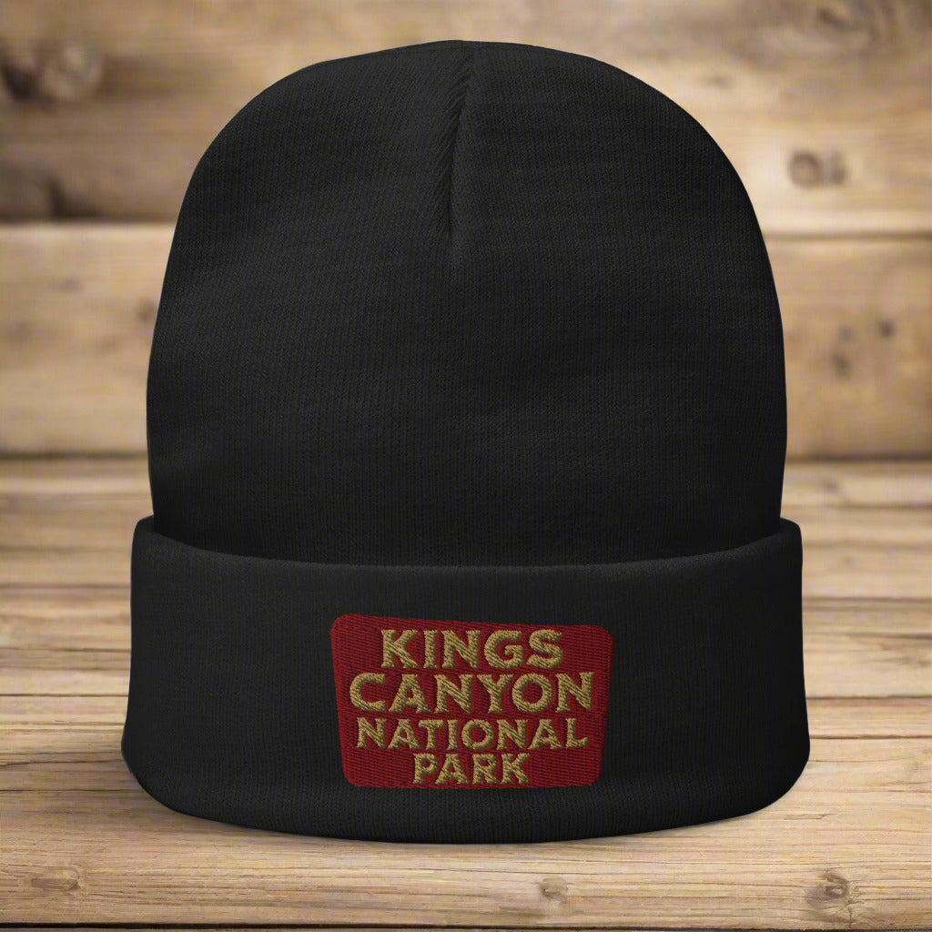 Kings Canyon Embroidered Beanie Park Service Apparel Black