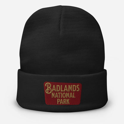Badlands Embroidered Beanie Beanie Park Service Apparel Black