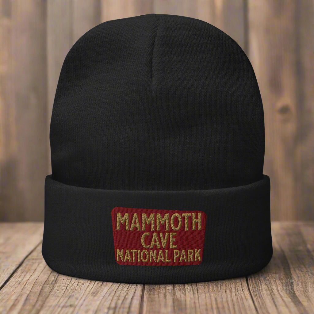 Mammoth Cave Embroidered Beanie Beanie Park Service Apparel Black