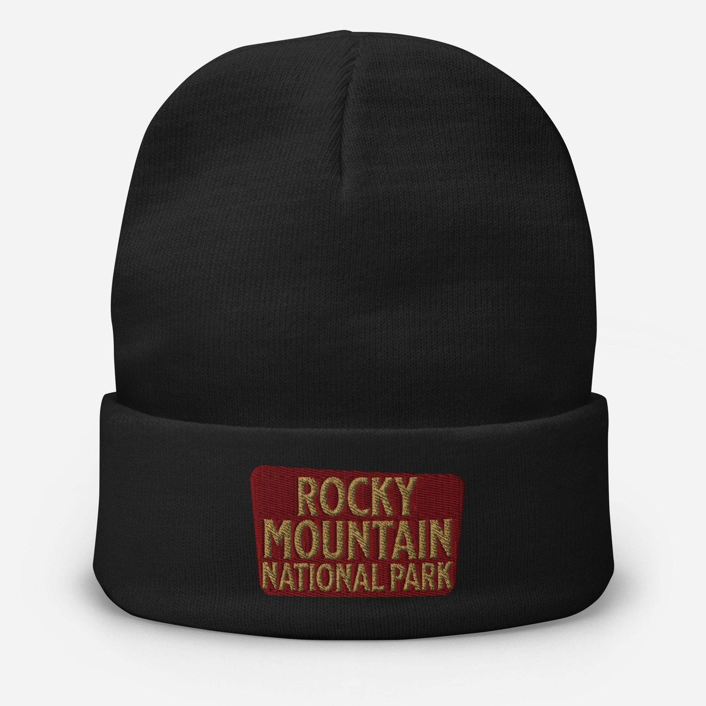 Rocky Mountain Embroidered Beanie Park Service Apparel Black