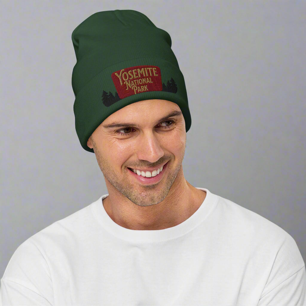 Yosemite National Park Sign Embroidered Beanie Beanie Park Service Apparel