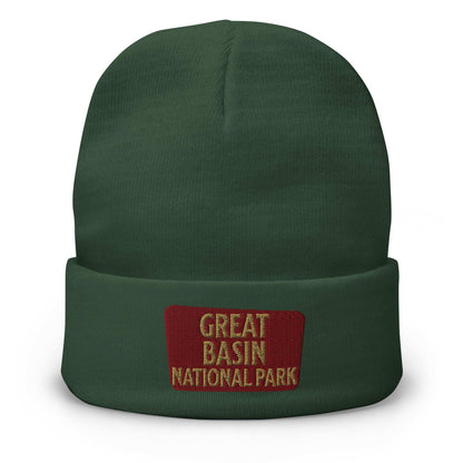Great Basin Embroidered Beanie hat Park Service Apparel Dark green