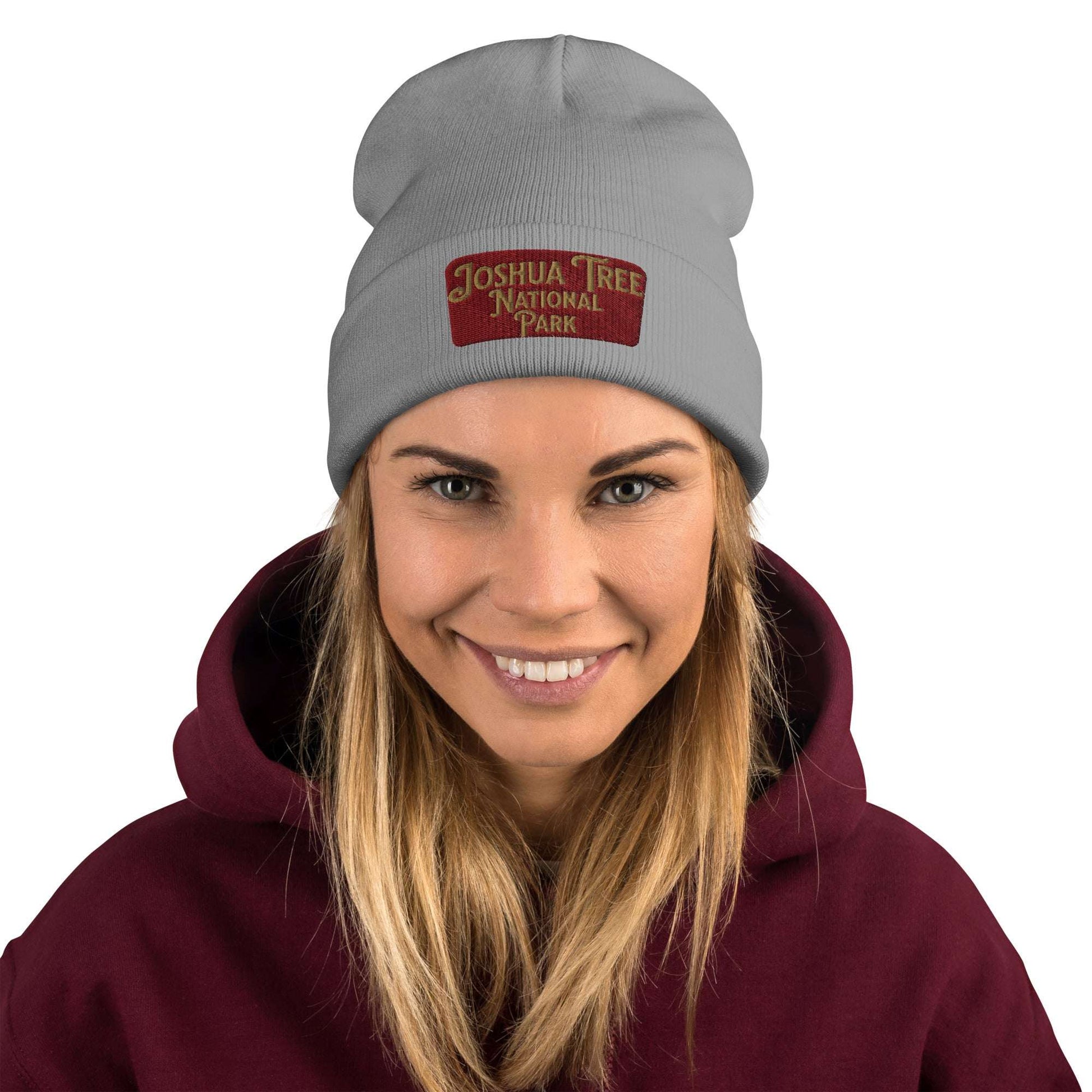 Joshua Tree Sign Embroidered Beanie Park Service Apparel