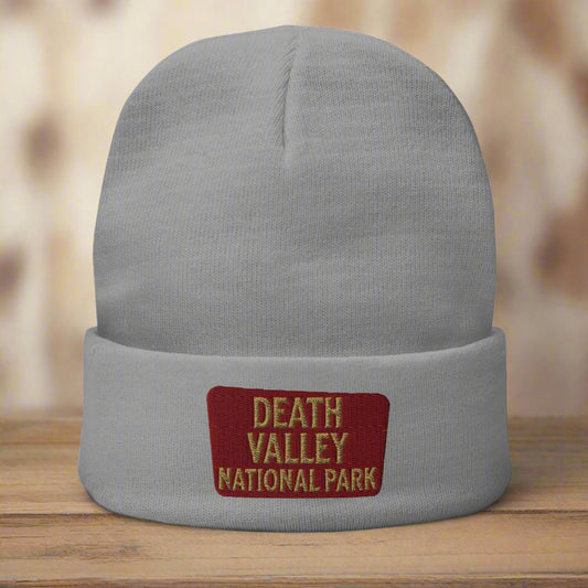 Death Valley Embroidered Beanie Park Service Apparel Gray