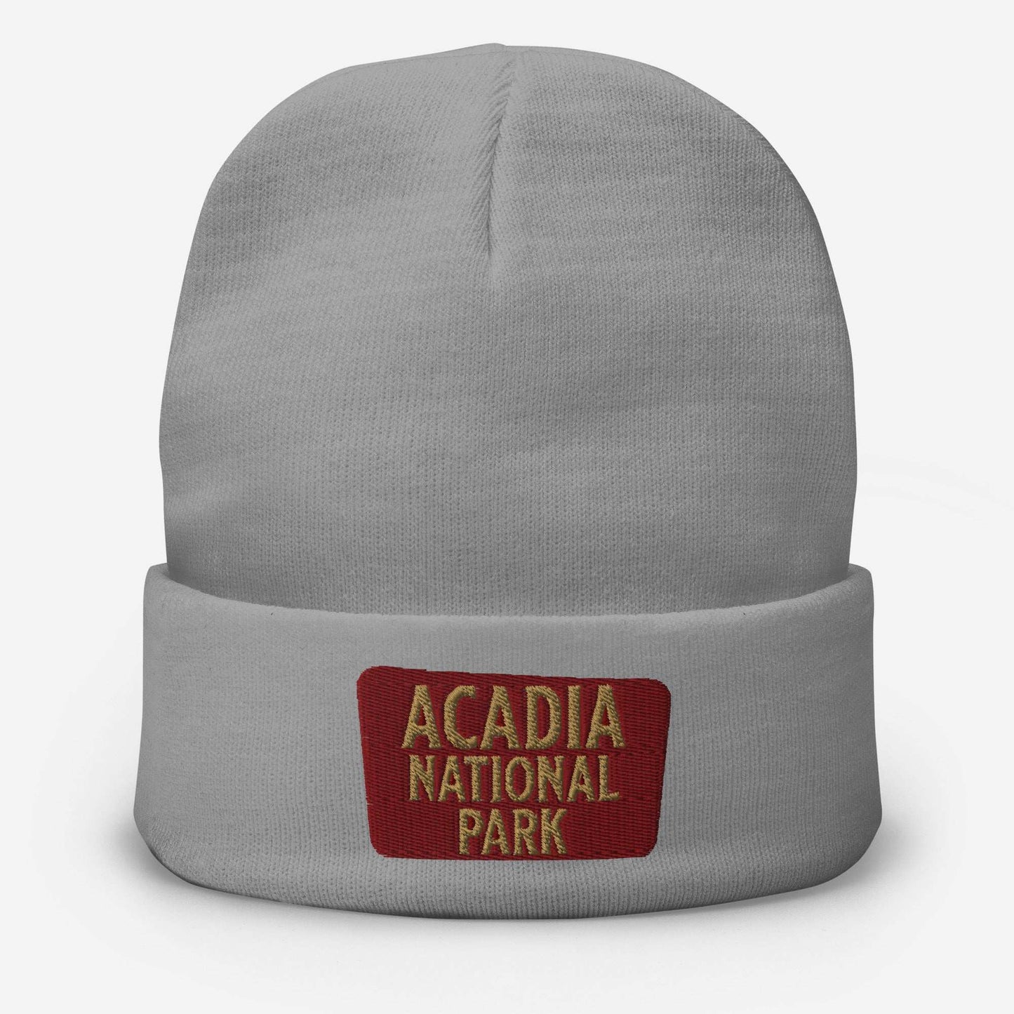 Acadia Embroidered Beanie Beanie Park Service Apparel Gray