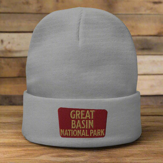 Great Basin Embroidered Beanie hat Park Service Apparel Gray
