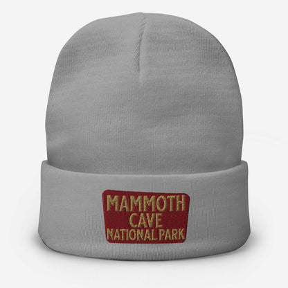 Mammoth Cave Embroidered Beanie Beanie Park Service Apparel Gray